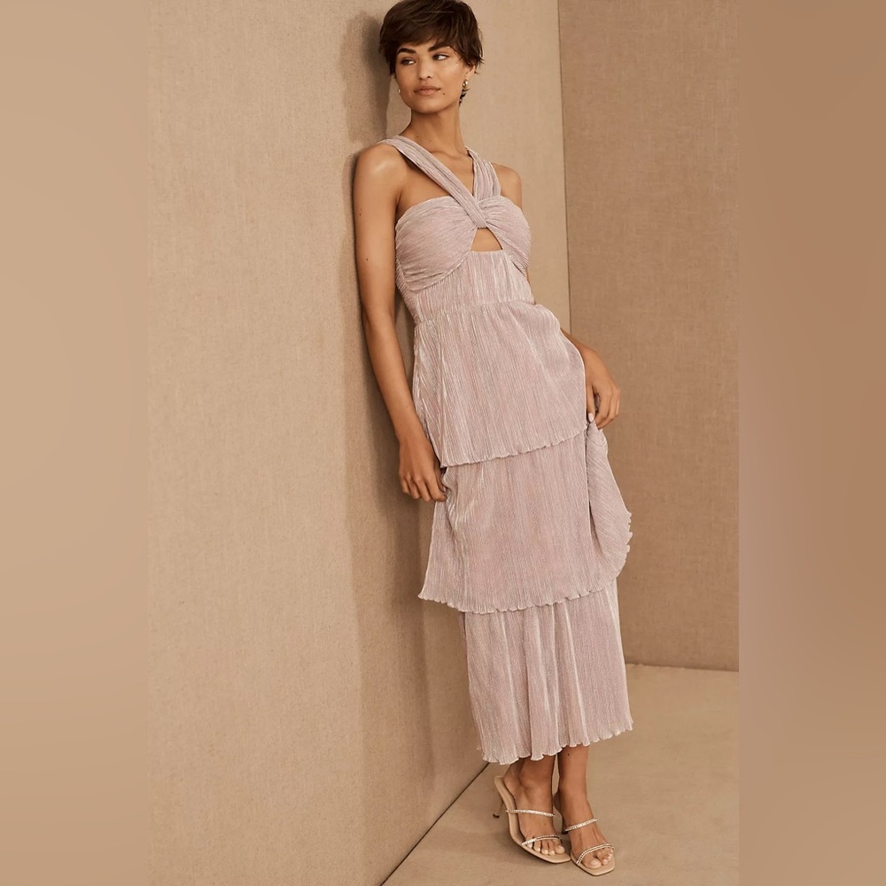 NWOT Anthropologie Saylor High-Neck Elora Dress